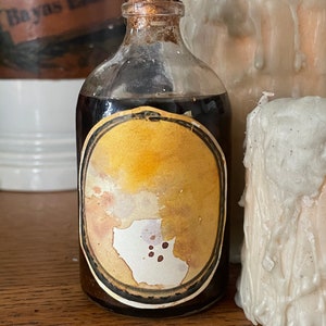 Antique Ouroboros snake Apothecary labels