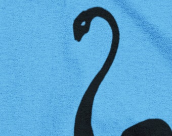 Loch Ness Monster on an American Apparel Tee - original, hand printed and interactive