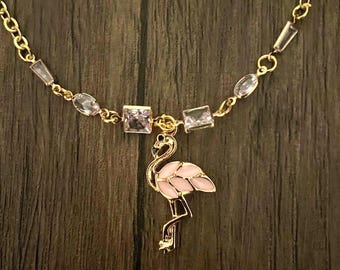 Pink Flamingo Charm Bracelet