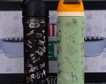24oz| 40oz Owala Freesip Water Bottle| Friends Wrap| Laser Engraved Owala| F.R.I.E.N.D.S