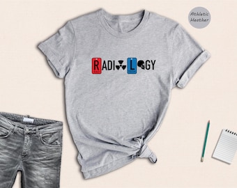 Radiology Shirt, Rad Tech Symbol Tee, X-Ray Tech Shirt, Radiologist Gift, Radiology Graduate Shirt, Rad Tech Life Shirt