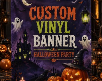 Custom Halloween Welcome Banner | Spooky Entrance Sign | Outdoor Party Decor