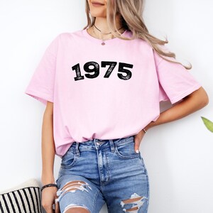 1975 Shirt, 50th Birthday Shirt, 50th Birthday Gift, Birthday Gift, Distressed 1975 Shirt, Vintage 1975 Shirt, Birthday Shirt