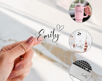 Custom Name Sticker, Waterproof Vinyl Decal, Personalized Laptop Water Bottle Tag