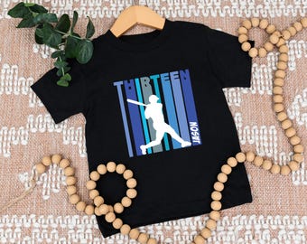 Kids Personalized 13th Birthday Sports Shirt, Boys 13 Birthday Shirt, Custom Name Birthday Shirt, Sports Birthday Shirt, Birthday Boy Shirt