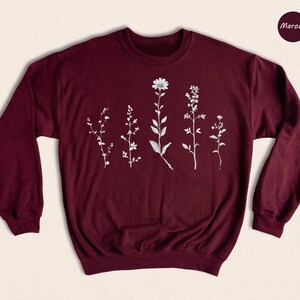Flowers Sweatshirt,wildflowers Sweatshirt, Flower Crewneck Sweatshirt, Floral Sweatshirt For Women, Flower Lover Sweatshirt, Flowers Hoodie