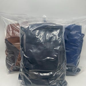 5 Lb Full Grain Authentic Leather Scraps |  Genuine Leather Crafting Scraps