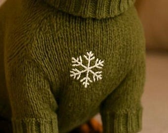 Benutzerdefinierte Hundepullover, Schneeflocke auf einem Pullover für Ihren Hund