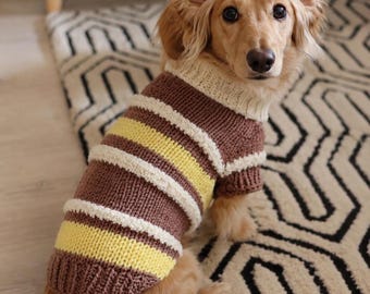 Suéter de punto para perros salchicha, ropa cómoda para cachorros, ideal para paseos de invierno y para estar en casa.