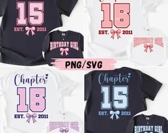 Birthday Girl Chapter 15 SVG PNG: 15th Birthday Shirt Design (Digital Download)