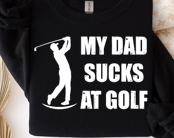 Rolig golfpappa-skämtdesign: Golfarsilhuett PNG SVG (digital nedladdning)