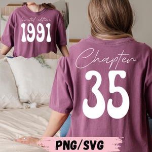 35-årsdagströjdesign: Begränsad upplaga 1991 Kapitel 35 PNG SVG (digital nedladdning)