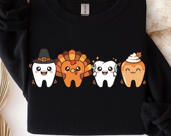 Thanksgiving Tooth Squad: Dentist Turkey PNG SVG (Digital Download)
