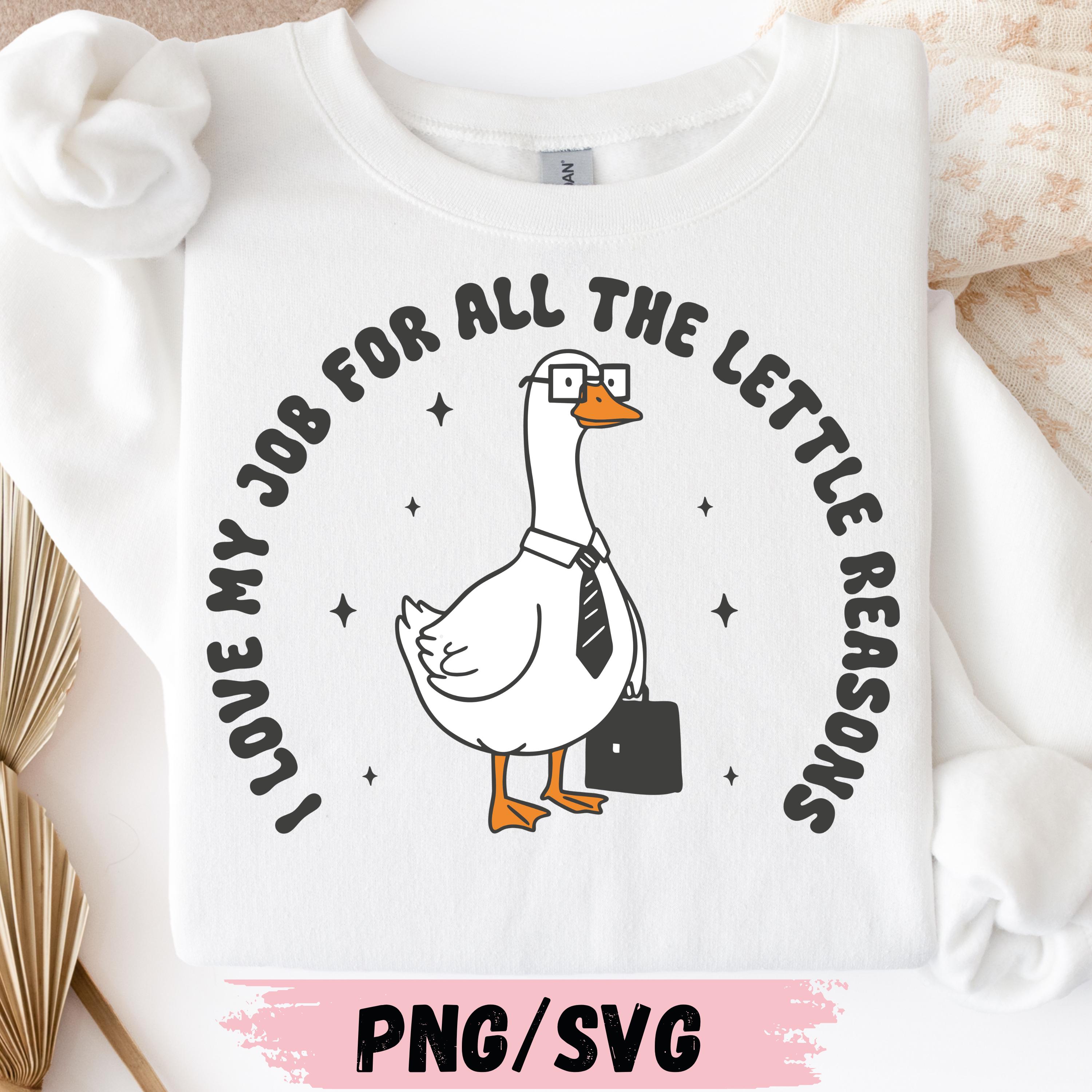 Funny Work Goose SVG PNG: Office Humor Shirt Design (digital Download ...