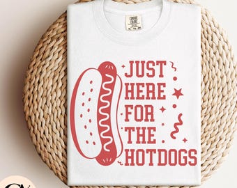 Funny Hotdog 4th of July BBQ Design: SVG PNG Clipart (Digital Download)
