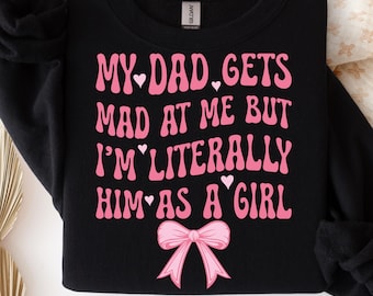Frase divertida de padre e hija en formato SVG: Diseño retro para camisetas con Cricut (Descarga digital)