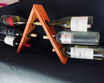 Hand Made Geometric Wine Holder | Anniversary Birthday Present Wine Lover Gift