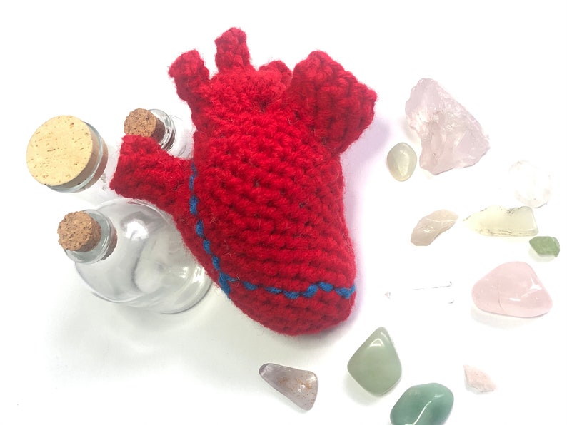 Crochet Pattern, Anatomical Heart Plush Anatomical Amigurumi image 8