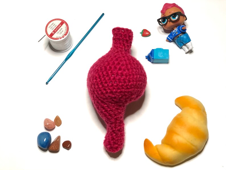 Crochet Pattern, Stomach Plush, Anatomical Amigurumi image 3