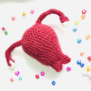 Pattern, Crochet Uterus Plush, with Fallopian Tubes and Ovaries Anatomical Amigurumi image 9