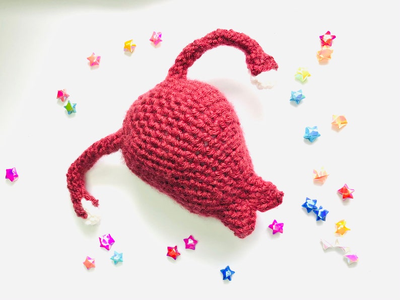 Pattern, Crochet Uterus Plush, with Fallopian Tubes and Ovaries Anatomical Amigurumi image 9