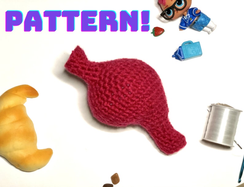 Crochet Pattern, Stomach Plush, Anatomical Amigurumi image 1