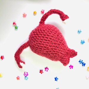 Pattern, Crochet Uterus Plush, with Fallopian Tubes and Ovaries Anatomical Amigurumi image 8