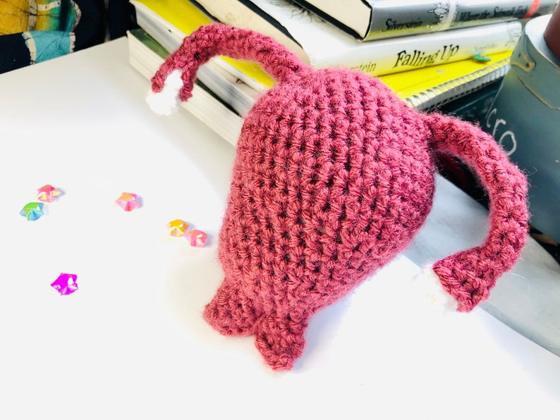 Pattern, Crochet Uterus Plush, with Fallopian Tubes and Ovaries Anatomical Amigurumi image 6