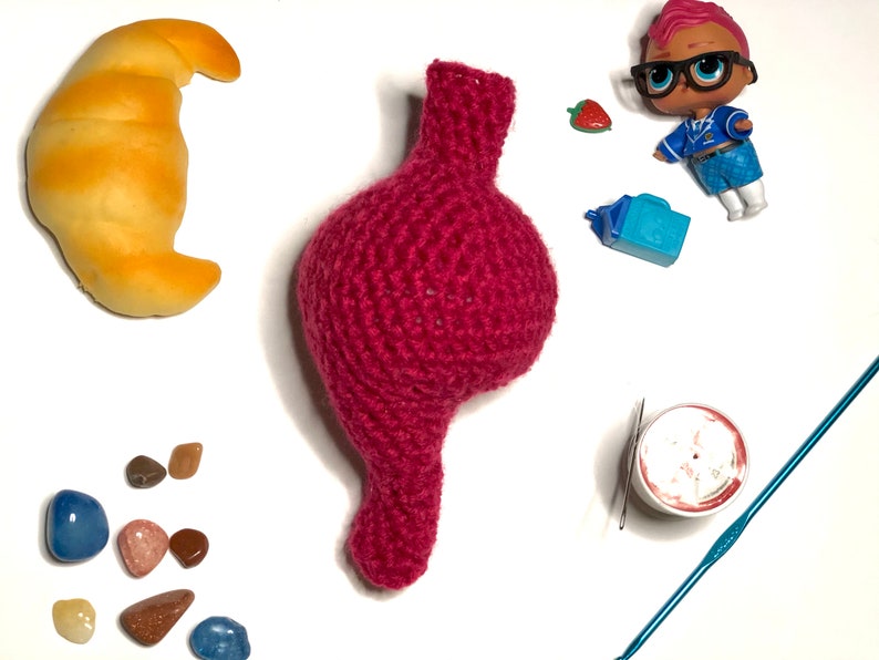 Crochet Pattern, Stomach Plush, Anatomical Amigurumi image 4