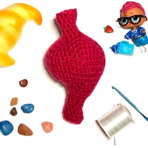 Crochet Pattern, Stomach Plush, Anatomical Amigurumi image 2