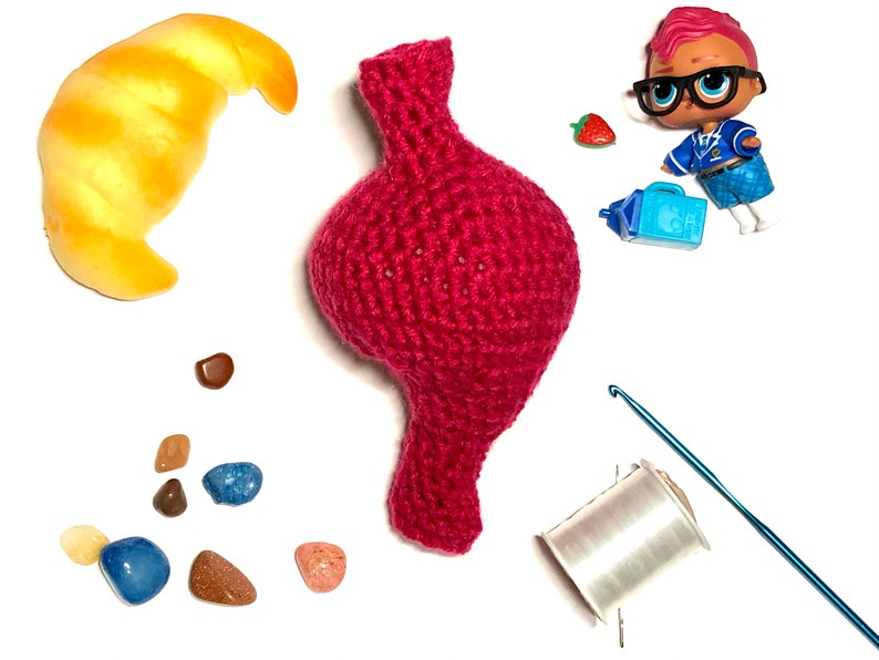 Crochet Pattern, Stomach Plush, Anatomical Amigurumi image 2