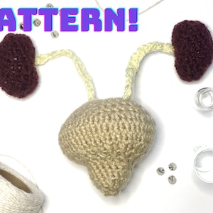 Crochet Pattern, Kidneys   Plush with Ureters and Bladder Anatomical Amigurumi