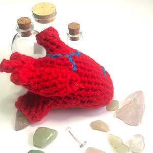 Crochet Pattern, Anatomical Heart Plush Anatomical Amigurumi image 9