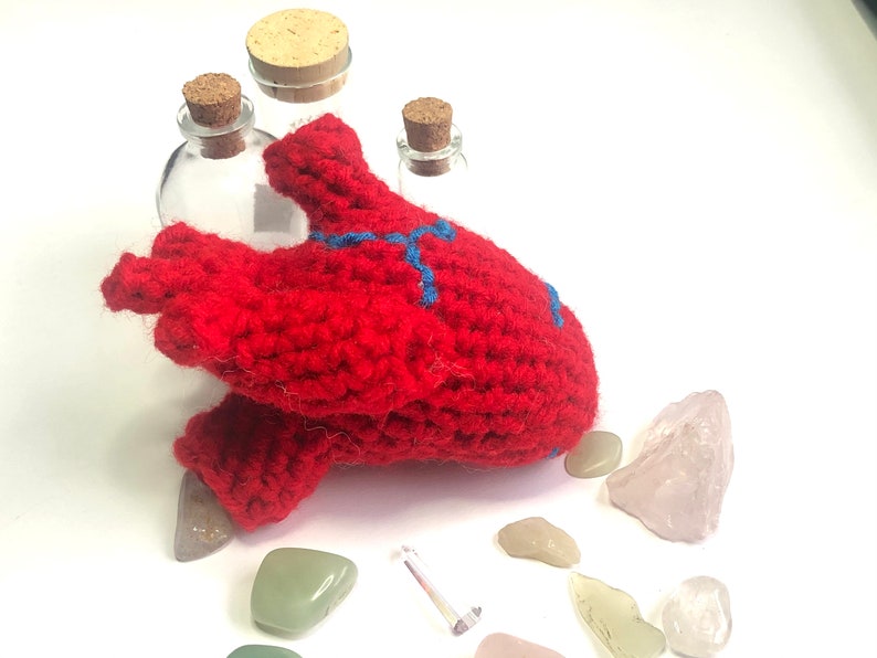 Crochet Pattern, Anatomical Heart Plush Anatomical Amigurumi image 9