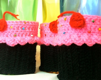 Crochet Cupcake Coffee Cup Cozy