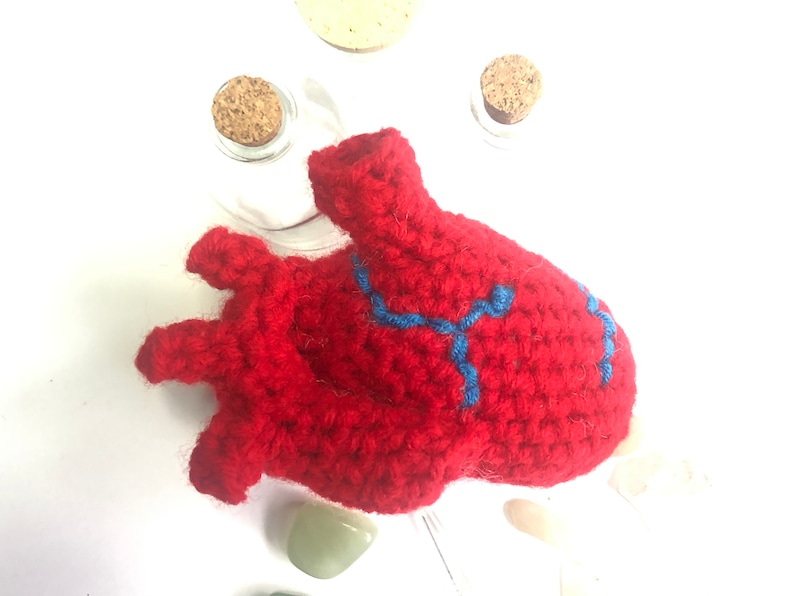 Crochet Pattern, Anatomical Heart Plush Anatomical Amigurumi image 10