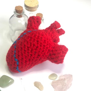 Crochet Pattern, Anatomical Heart Plush Anatomical Amigurumi image 2