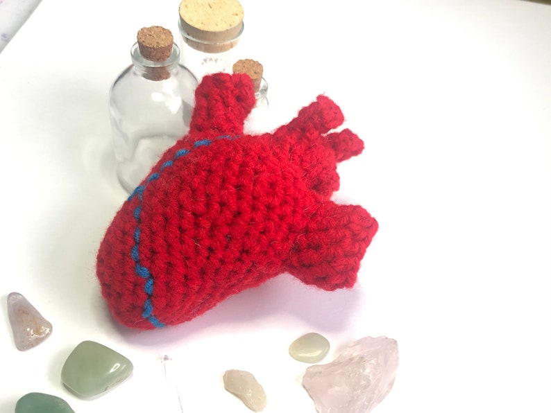 Crochet Pattern, Anatomical Heart Plush Anatomical Amigurumi image 2