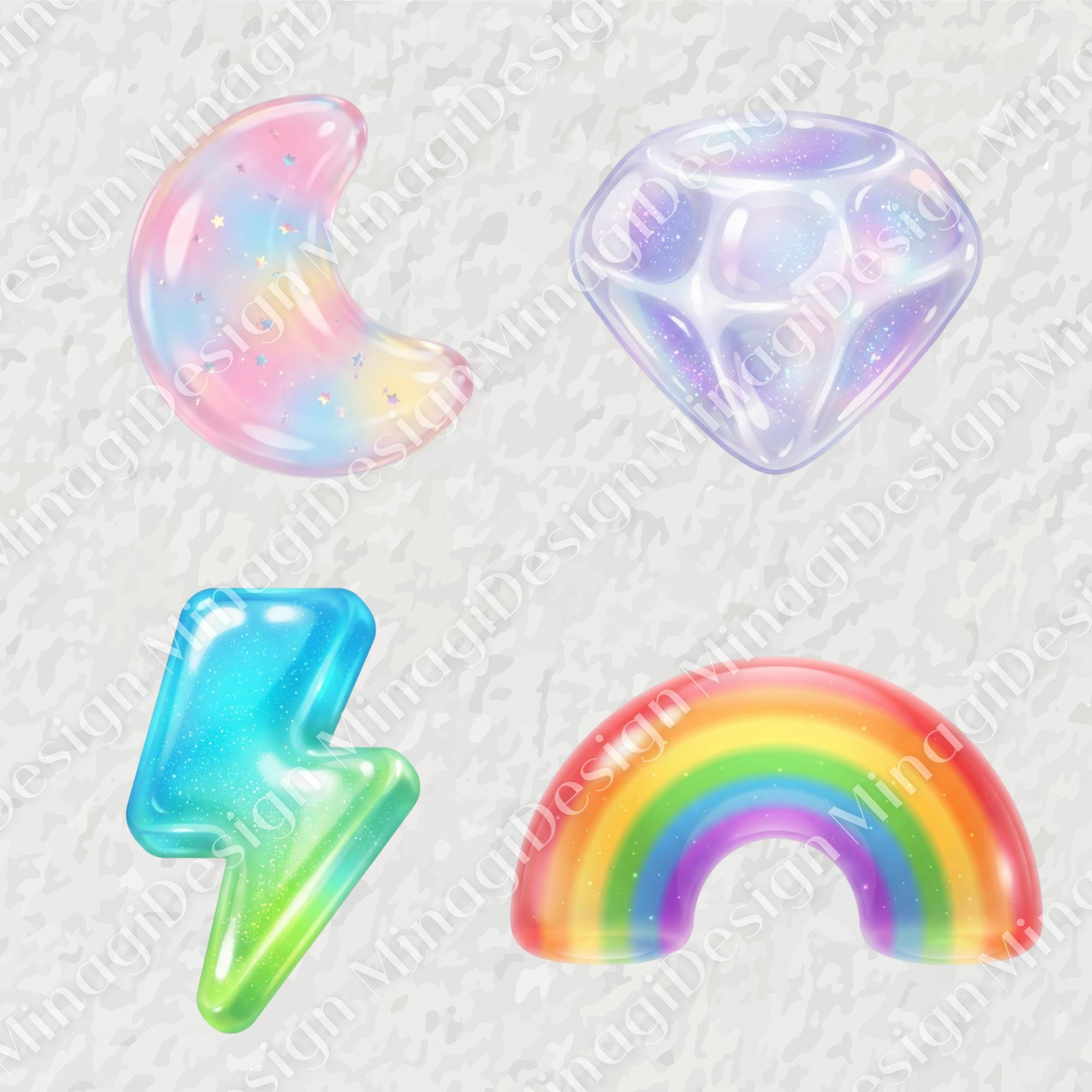 20 Gimme Gummy PNG Bundle Clipart, Y2K Aesthetic, Candy Fruit, Hearts ...