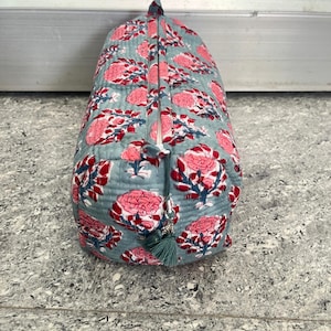 Borsa floreale, trousse per cosmetici in cotone, trousse per articoli da toeletta, set di 3 trousse per il trucco, trousse trapuntata per il trucco, beauty case da viaggio, kit da barba.