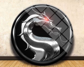 Mortal Kombat, Wall Art, Mortal Kombat Logo Sign, Unique Gaming Decor - Retro Gamer Wall Hanging, Tempered Glass, 3D Wall Art, Popular Decor