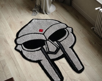 Mf Doom Teppich, Doktor Doom Teppich, Quasimoto Teppich, Quasimoto 'Lord Quas', Quasimoto inspirierter Teppich, Hip Hop Teppich, Bereich Teppich, Tufted Look Gedruckter Teppich