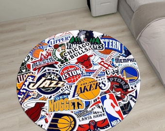 Nba Team Rug,Basketball Rug,Boys Room Rug,Sport Rug,Round Rug,Custom Rug,Hypebeast Rug,Area Rug,Personalized Rug,Unique Rug,Gift for Him