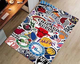 Basketball Rug,Nba Team Rug,Boys Room Rug,Sport Rug,Cool Rugs,Custom Rug,Hypebeast Rug,Area Rug,Personalized Rug,Unique Rug,Gift for Her