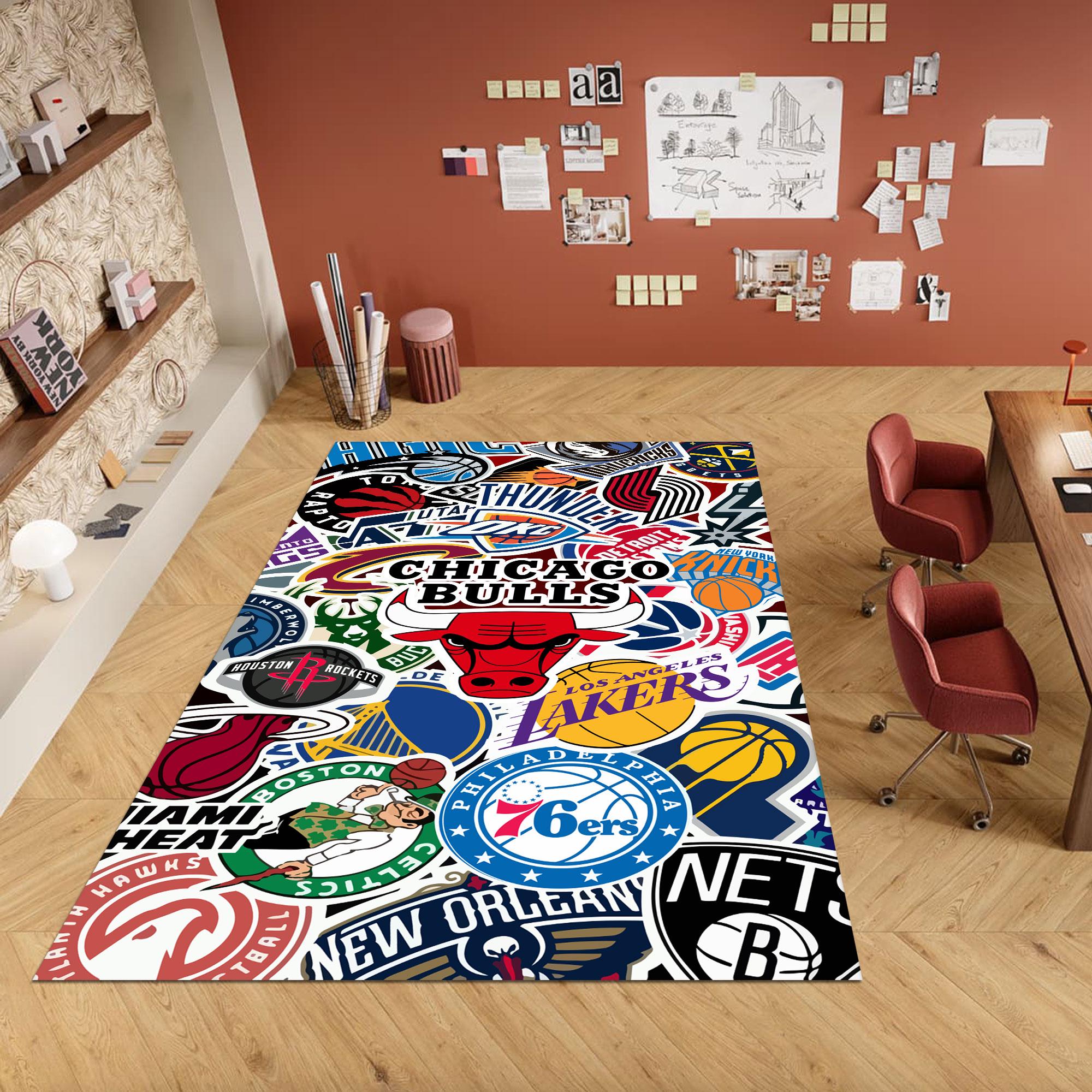 Nba Outdoor Rugs Basketball Rug,nba Team Rug,boys Room Rug,sport Rug,cool Rugs,custom ...