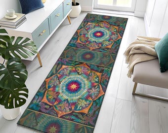 Mandala Runner Rug, Mandala Rug, Colorful Rug, Mandala, Runner, Gift Runner Rug, Hallway Rug, Decor Long Rug, Area Rug, Home Decor