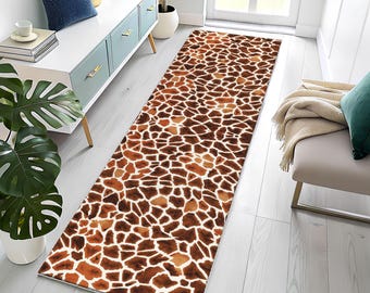 Giraffe Pattern Rug, Runner Rug, Animal Pattern Rug, Home Decor, Area Rug,Living Room Rug, Bedroom Rug, Aesthetic Rug, Minimalist Rug