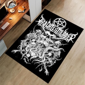 Pentagram Rug,Devil Rug,Satanic Rug,Demon Rug,Gothic Rug,Horror Art Rug,Horror Decor,Fear Rug,Unique Rug,Area Rug,Custom Rug,Gift for Her