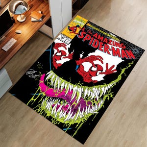 Spiderman Rug,Venom Rug,Themed Rug,Fantastic Rug,Area Rug,Kids Rug,Colorful Rug,Sci-Fi Rug,Marvel Rug,Gift For Him,Unique Rug,Bestseller