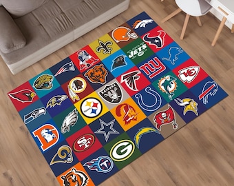 American Football Team Rug,Football Rug,Sport Rug,Boys Room Rug,Custom Rug,Hypebeast Rug,Area Rug,Personalized Rug,Unique Rug,Gift For Him